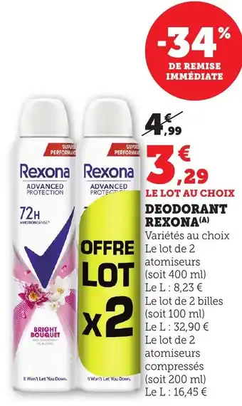 Bi1 REXONA Deodorant offre