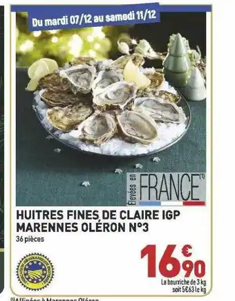 Hußtres Fines De Claire Igp Marennes Oléron N°3