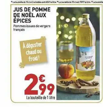 Grand Frais Jus De Pomme De Noël Aux épices offre