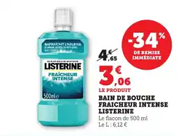 Bi1 LISTERINE Bain de bouche fraicheur intense offre