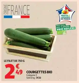 Auchan Courgettes Bio offre