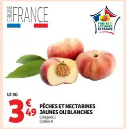 Auchan Pêches Et Nectarines Jaunes Ou Blanches offre