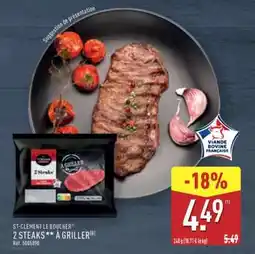ALDI 2 STEAKS** À GRILLER offre