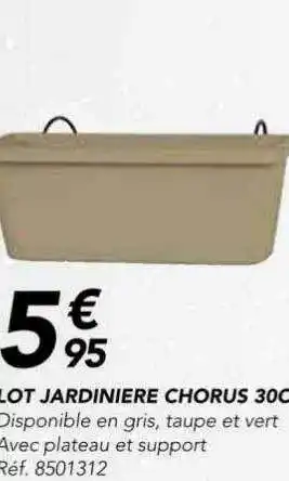 Les Briconautes Lot Jardinière Chorus 30cm offre