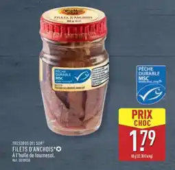 ALDI TRESORS DEL SUR FILETS D'ANCHOIS offre