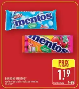 ALDI Bonbons MENTOS offre