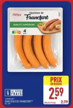 ALDI Saucisses de Francfort offre