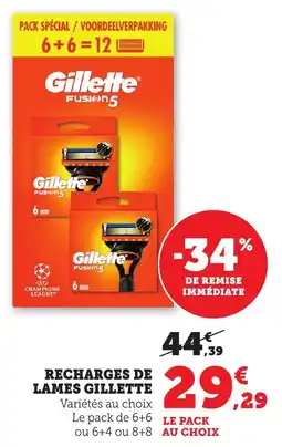 Bi1 GILLETTE Recharges de lames offre