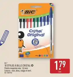 ALDI 10 STYLOS À BILLE CRISTAL offre