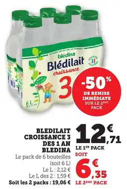 Bi1 BLEDINA Bledilait croissance 3 des 1 an offre