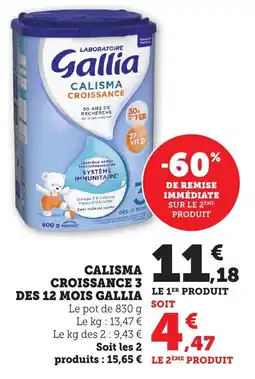 Bi1 GALLIA Calisma croissance 3 des 12 mois offre