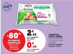 Bi1 LOVE & GREEN Lingettes offre