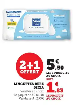 Bi1 MIXA Lingettes bebe offre