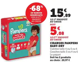 Bi1 Changes pampers baby-dry offre