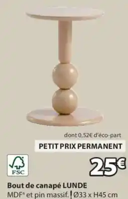JYSK Bout de canapé LUNDE offre