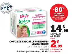 Bi1 LOVE & GREEN Couches hypoallergeniques offre