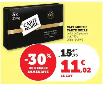 Bi1 CARTE NOIRE Cafe moulu offre