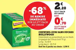 Bi1 HOLLYWOOD Chewing-gum sans sucres offre