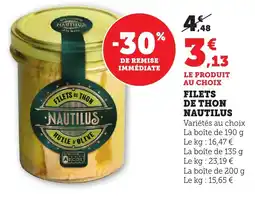 Filets de thon nautilus