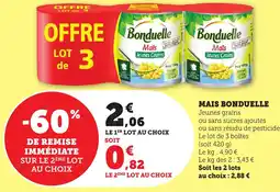Bi1 BONDUELLE Mais offre