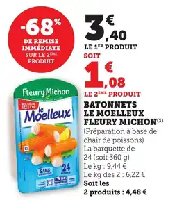 Bi1 FLEURY MICHON Batonnets le moelleux offre