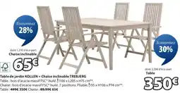 JYSK Table de jardin KOLLEN offre