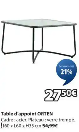 JYSK Table d'appoint ORTEN offre
