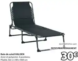 JYSK Bain de soleil HALDEN offre