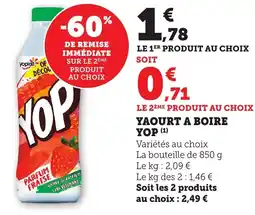 Bi1 YOP Yaourt a boire offre