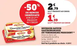 Bi1 PRESIDENT Beurrier saveur gastronomique ou tendrissime offre
