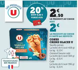 Bi1 U Cones creme glacee offre