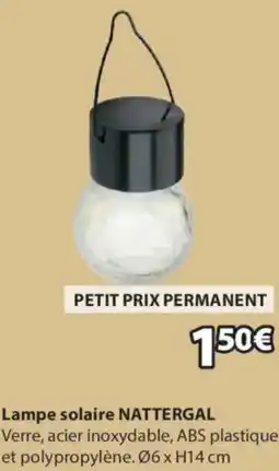 JYSK Lampe solaire NATTERGAL offre