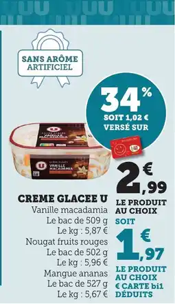 Bi1 U Creme glacee offre