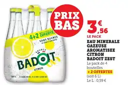 Bi1 BADOIT Eau minerale gazeuse aromatisee zest offre