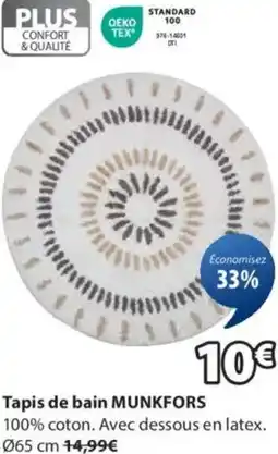 JYSK Tapis de bain MUNKFORS offre
