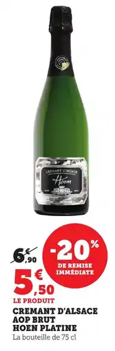 Bi1 Cremant d'alsace aop brut hoen platine offre