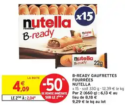 Intermarché Express B-ready gaufrettes fourrées nutella offre