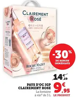 Bi1 CLAIREMENT ROSE Pays d'oc igp offre