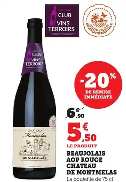 Bi1 Beaujolais aop rouge chateau de montmelas offre