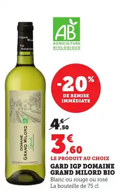Bi1 Gard igp domaine grand milord bio offre