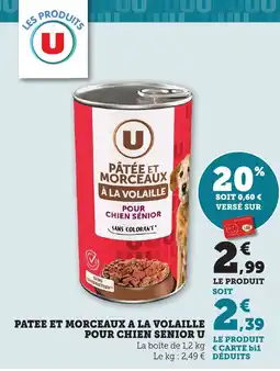 Bi1 U Patee et morceaux a la volaille pour chien senior offre