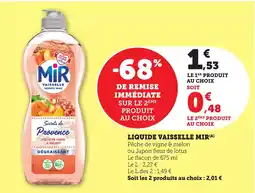 Bi1 MIR Liquide vaisselle offre