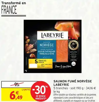 Intermarché Express Saumon fumé norvège labeyrie offre