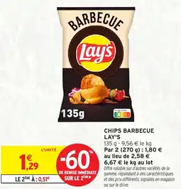 Intermarché Express Chips barbecue lay's offre