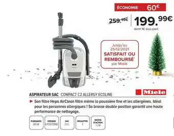 Gitem Aspirateur Sac Miele offre