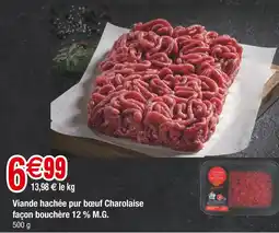 Carrefour Viande hachée pur bœuf Charolaise façon bouchère 12 % M.G offre