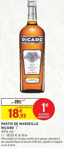 Intermarché Express Pastis de marseille ricard offre