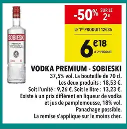 Supeco Sobieski Vodka Premium offre
