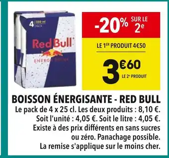 Supeco Red Bull Boisson énergisante offre
