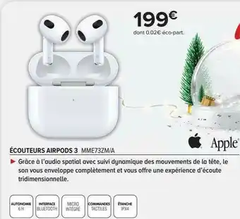 Gitem écouteurs Airpods 3 Apple offre